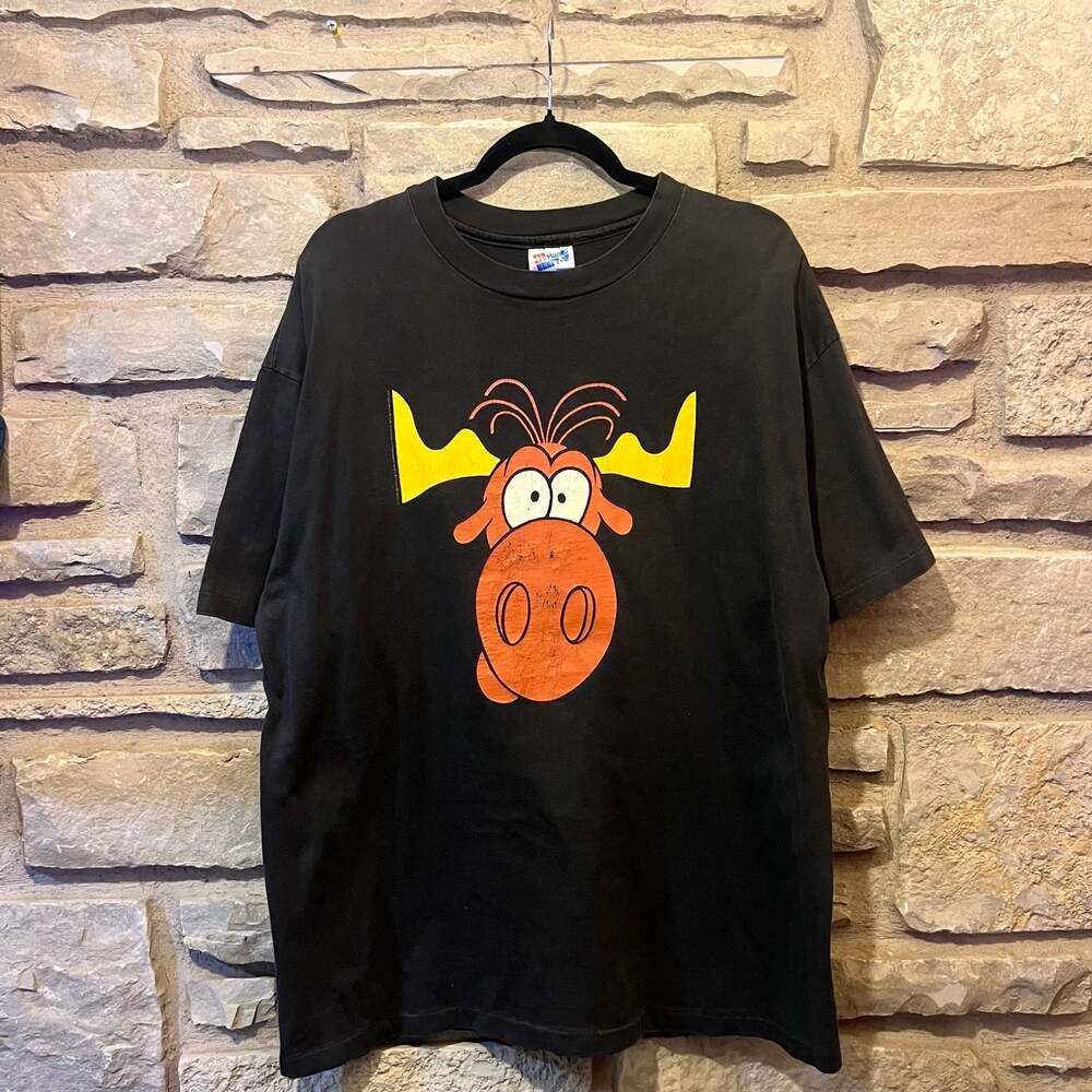 Vintage 1993 Taco Bell Bullwinkle Moose Promo T-Shirt